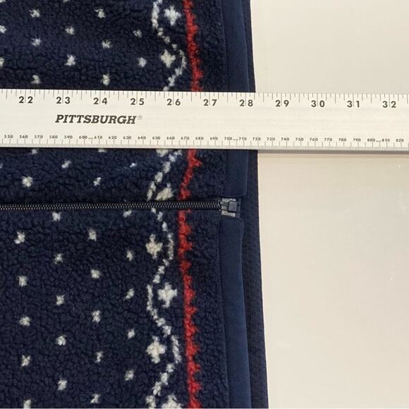 NWOT POLO RALPH LAUREN Fleece Jacket M Christmas Reindeer Aztec Quarter Zip - Picture 10 of 11